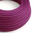 ERM50 Fuchsia & Dark Purple Vertigo HD Round Electrical Fabric Cloth Cord Cable