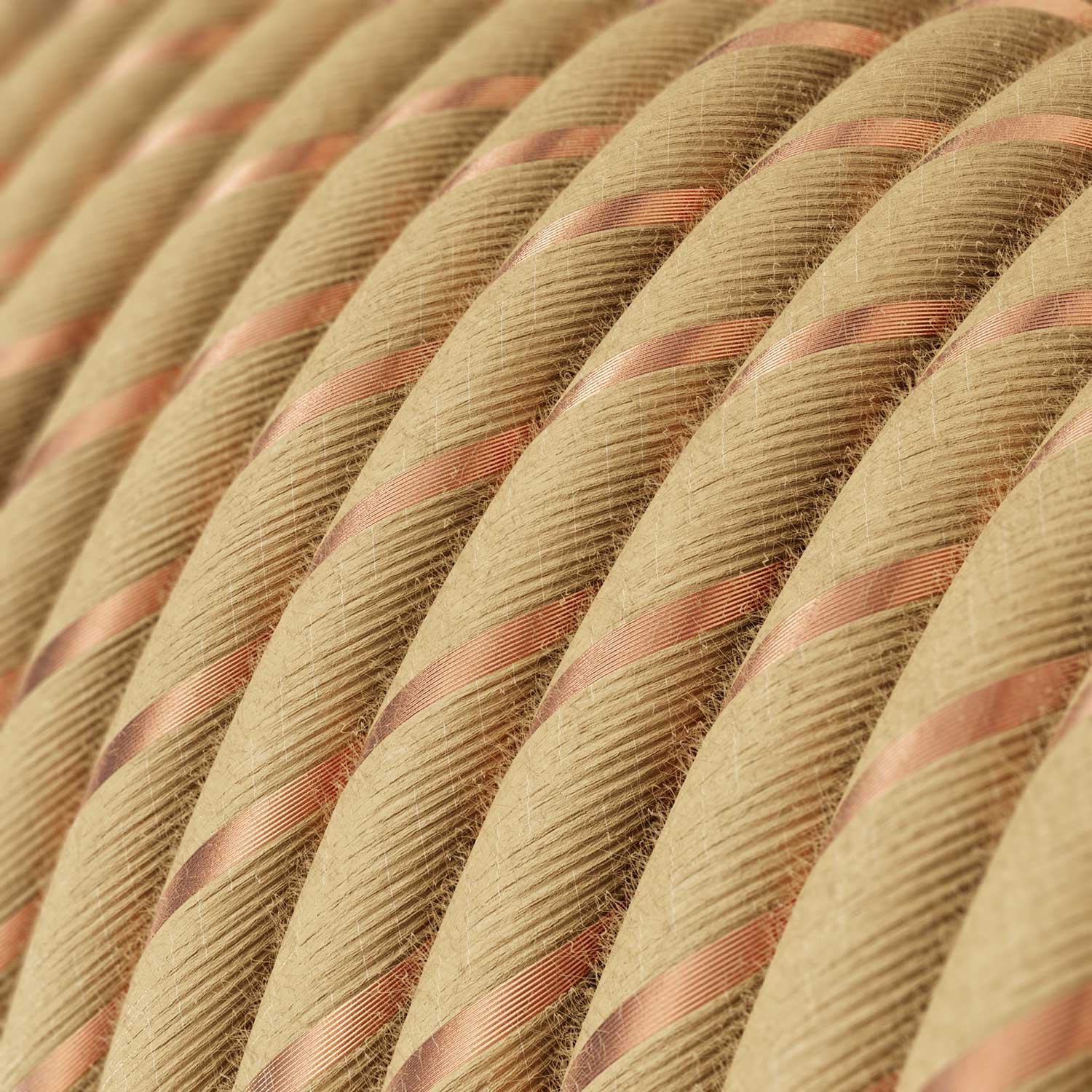 ERR04 Copper Thread Vertigo Jute Round Electrical Fabric Cloth Cord Cable