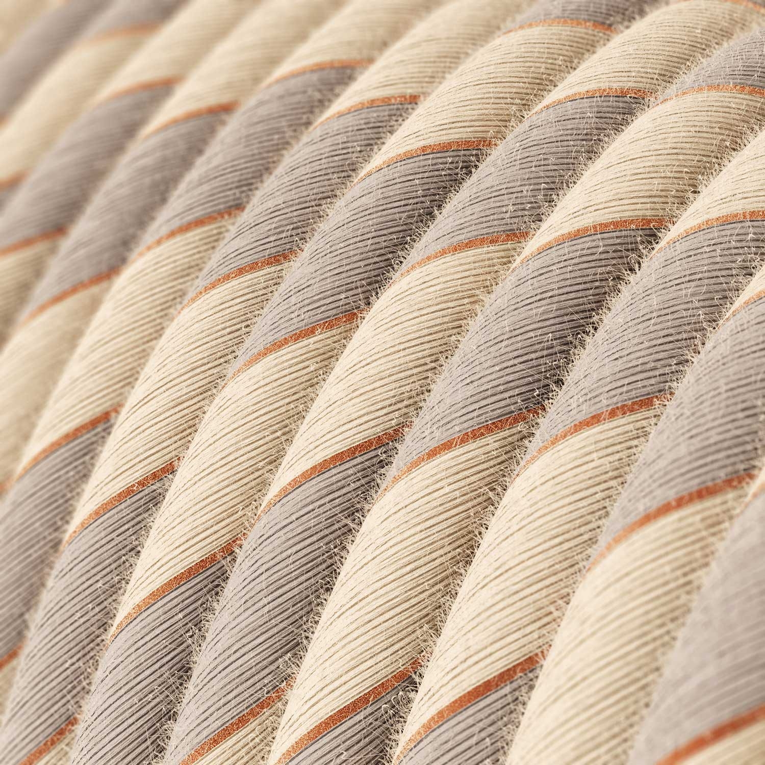 ERR05 Copper Thread Vertigo Cotton and Linen Round Electrical Fabric Cloth Cord Cable