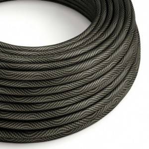 ERM67 Black and Grey Vertigo HD Optical Round Electrical Fabric Cloth Cord Cable