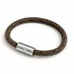Bracelet with Matt silver magnetic clasp and RN04 cable