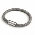 Bracelet with Matt silver magnetic clasp and ERC37 cable