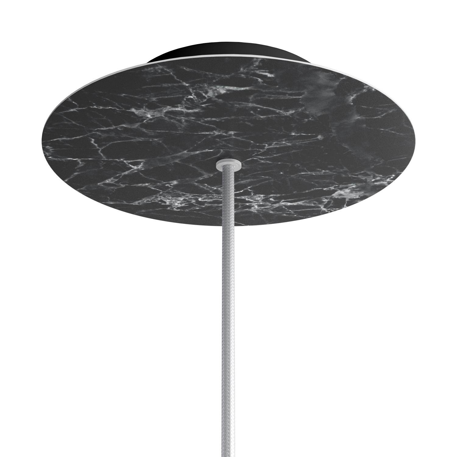 1 Hole - LARGE Round Ceiling Rose Canopy - 200mm