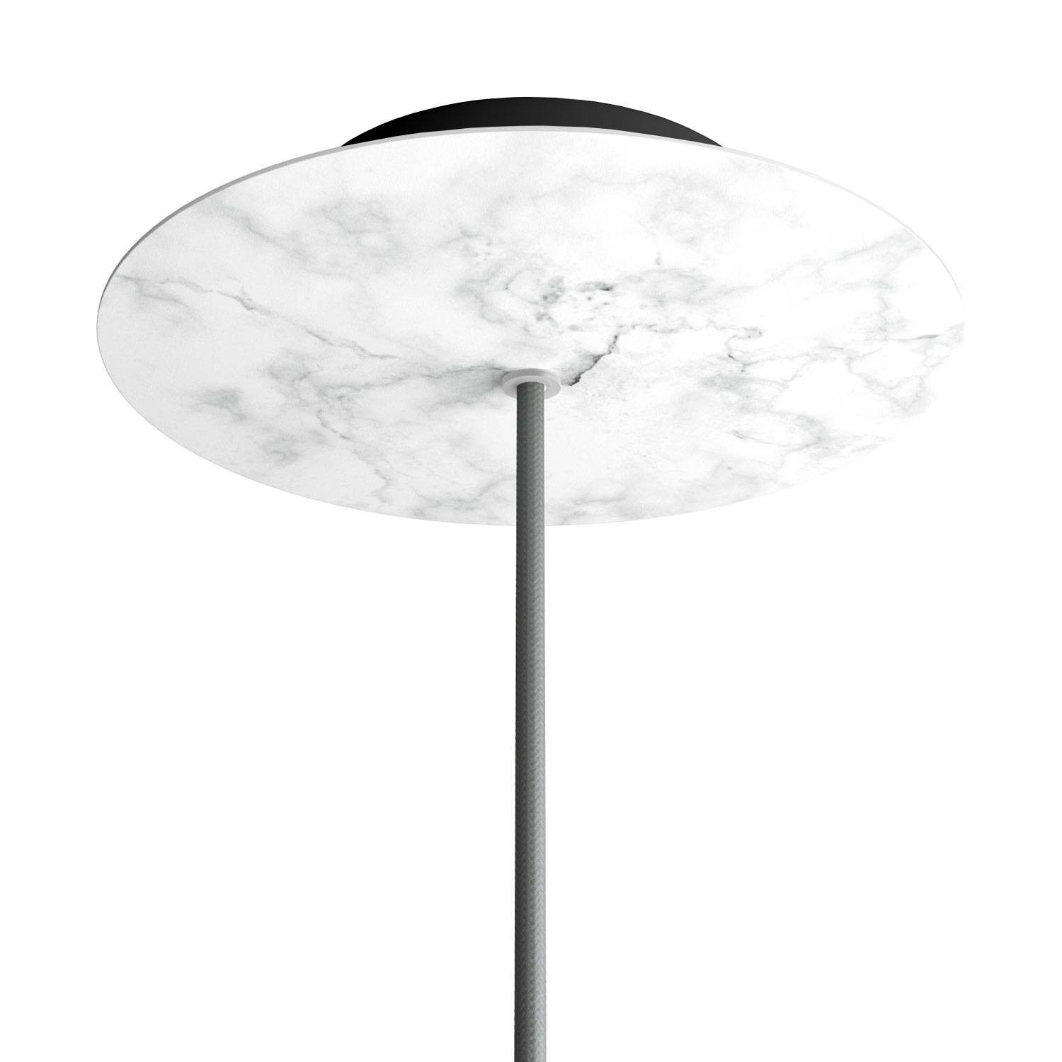 1 Hole - LARGE Round Ceiling Rose Canopy - 200mm