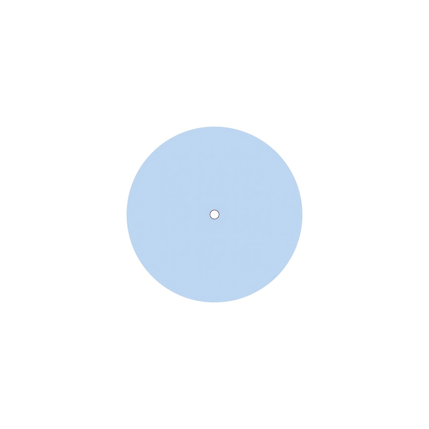 1 Hole - LARGE Round Ceiling Rose Canopy - 200mm