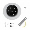 1 Hole - LARGE Round Ceiling Rose Canopy - 200mm