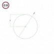 1 Hole - LARGE Round Ceiling Rose Canopy - 200mm