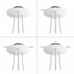 3 Hole - LARGE Round Ceiling Rose Canopy Kit - Rose One System