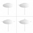 1 Hole - EXTRA LARGE Round Ceiling Rose Canopy - 400mm