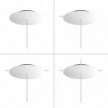 1 Hole - EXTRA LARGE Round Ceiling Rose Canopy - 400mm