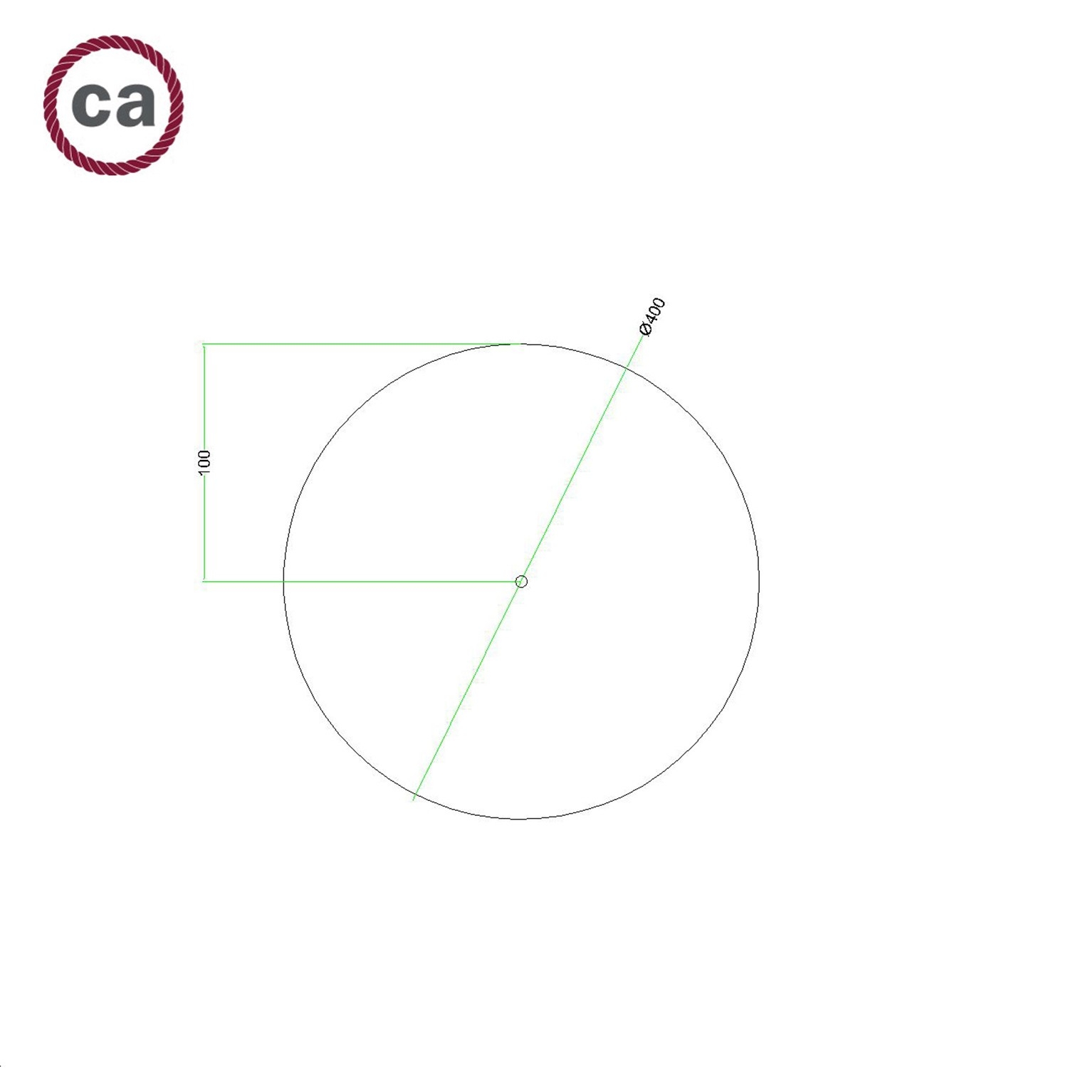 1 Hole - EXTRA LARGE Round Ceiling Rose Canopy - 400mm