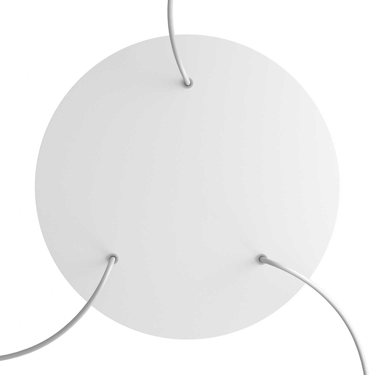3 Hole - EXTRA LARGE Round Ceiling Rose Canopy - 400mm