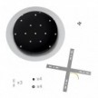 3 Hole - EXTRA LARGE Round Ceiling Rose Canopy Kit - Rose One System