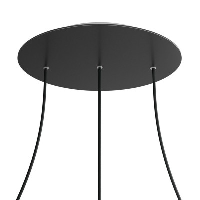 3 Hole in line - EXTRA LARGE Round Ceiling Rose Canopy- 400mm