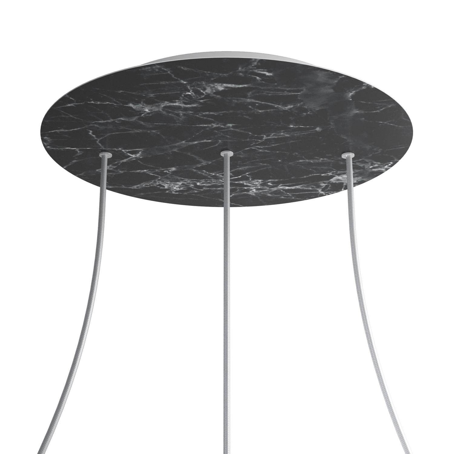 3 Hole in line - EXTRA LARGE Round Ceiling Rose Canopy- 400mm