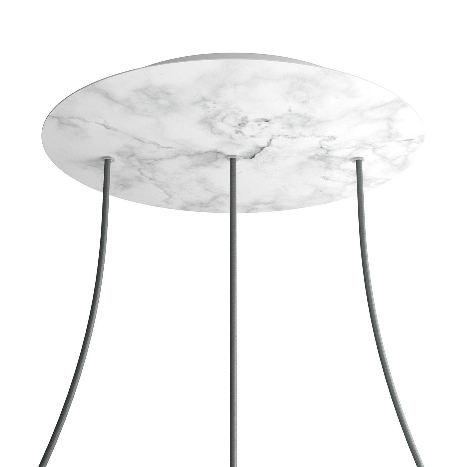 3 Hole in line - EXTRA LARGE Round Ceiling Rose Canopy- 400mm