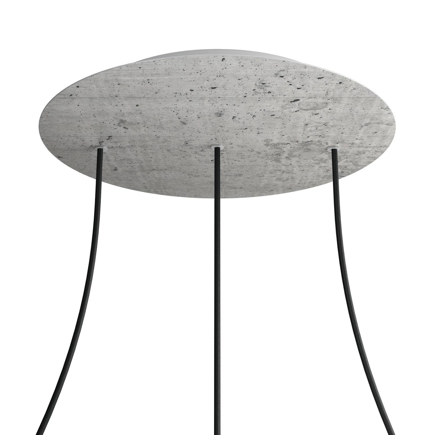 3 Hole in line - EXTRA LARGE Round Ceiling Rose Canopy- 400mm