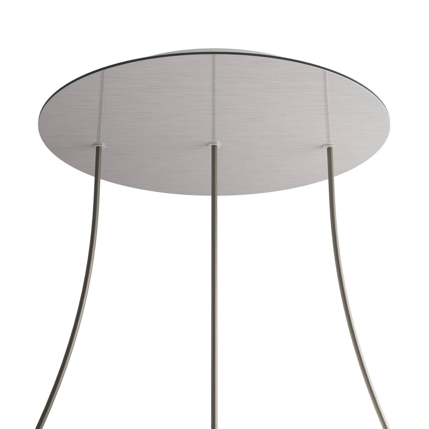 3 Hole in line - EXTRA LARGE Round Ceiling Rose Canopy- 400mm