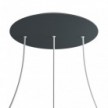 3 Hole in line - EXTRA LARGE Round Ceiling Rose Canopy- 400mm