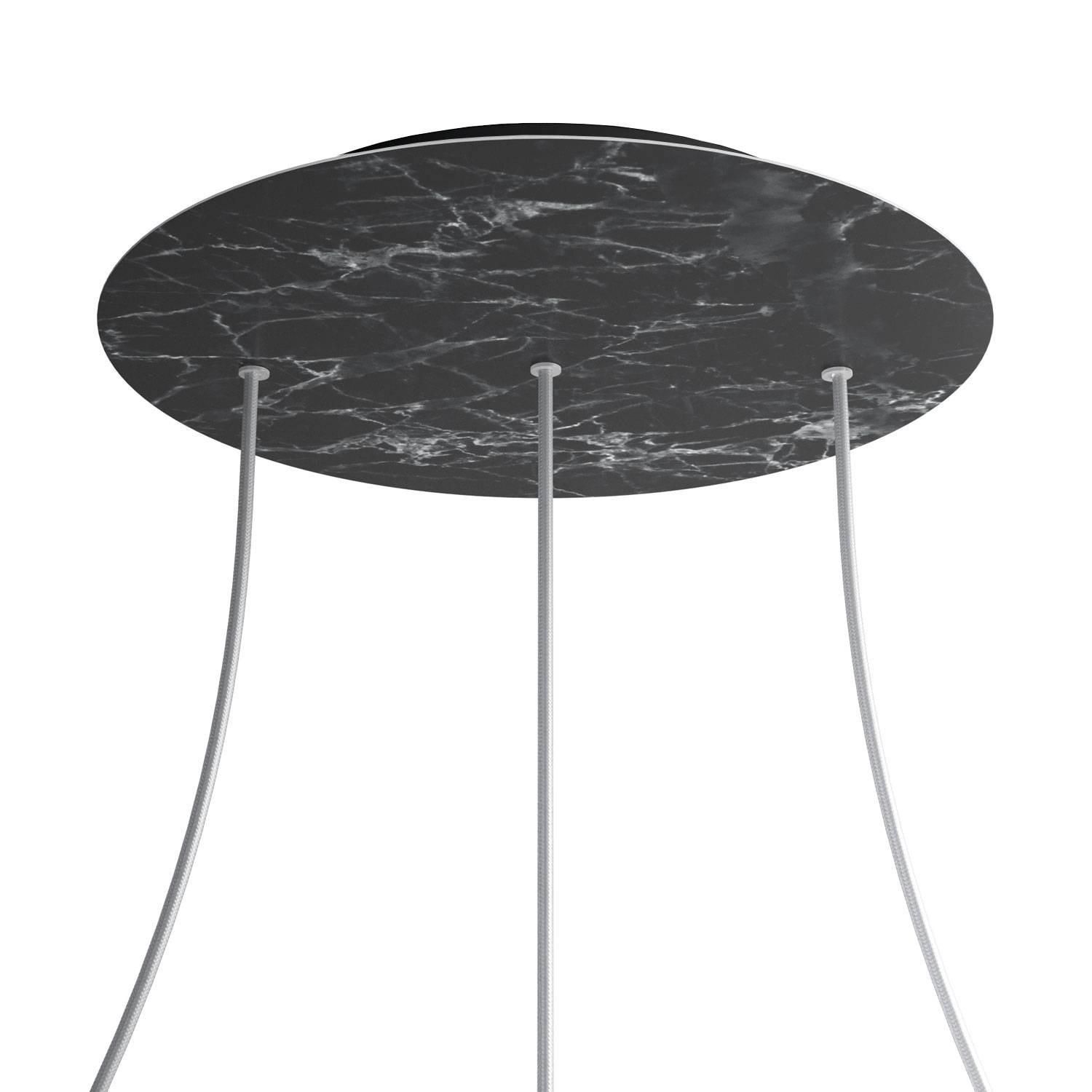 3 Hole in line - EXTRA LARGE Round Ceiling Rose Canopy- 400mm