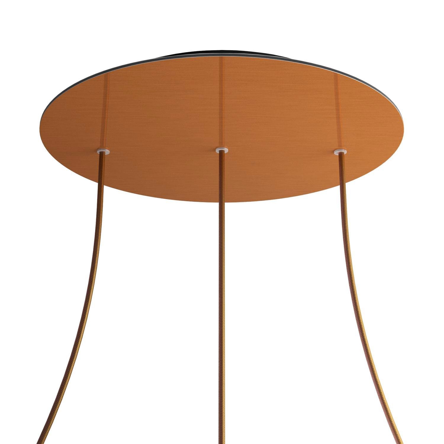 3 Hole in line - EXTRA LARGE Round Ceiling Rose Canopy- 400mm