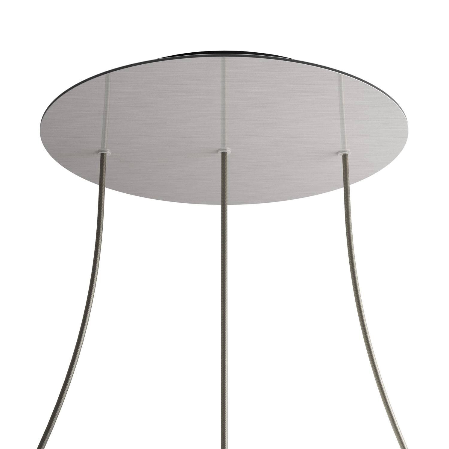 3 Hole in line - EXTRA LARGE Round Ceiling Rose Canopy- 400mm