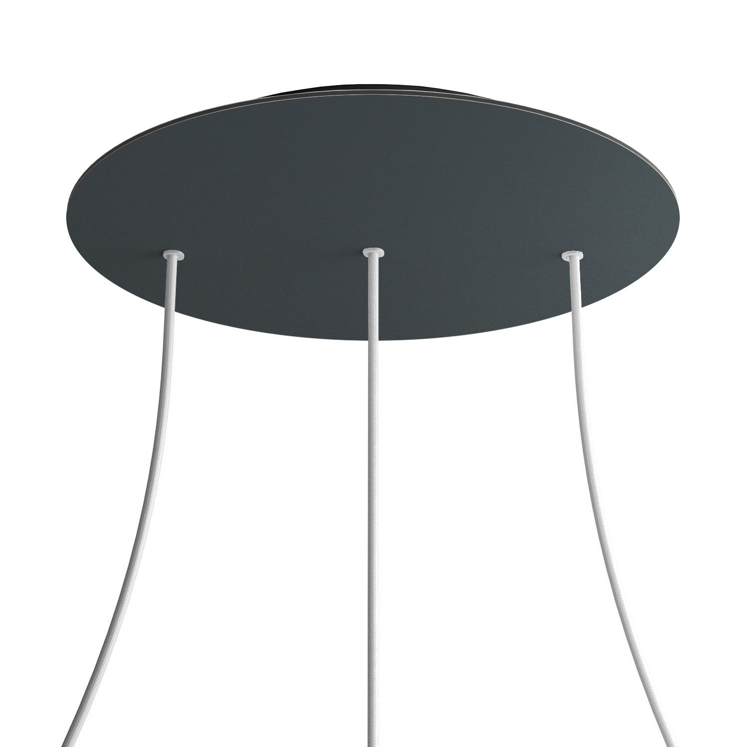 3 Hole in line - EXTRA LARGE Round Ceiling Rose Canopy- 400mm