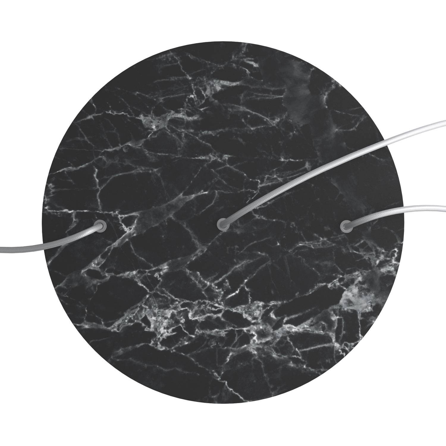 3 Hole in line - EXTRA LARGE Round Ceiling Rose Canopy- 400mm