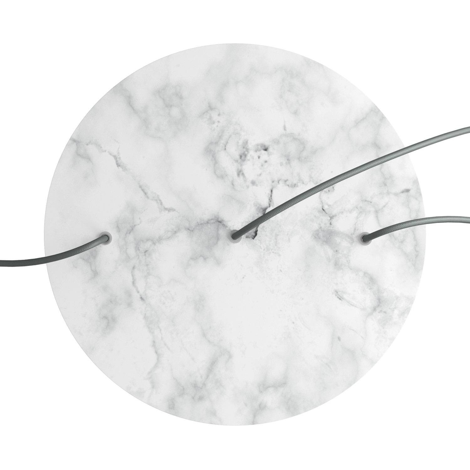 3 Hole in line - EXTRA LARGE Round Ceiling Rose Canopy- 400mm