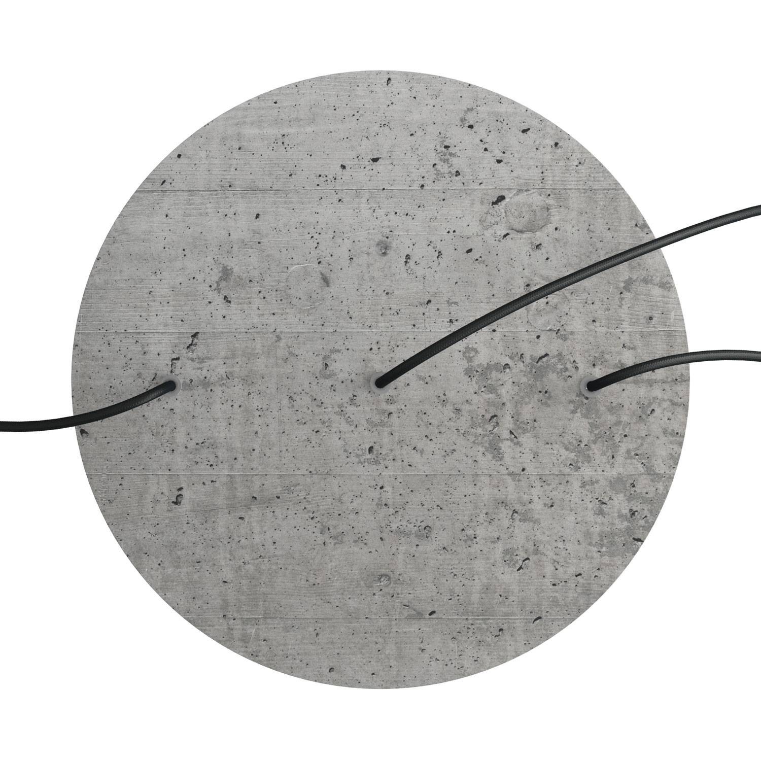 3 Hole in line - EXTRA LARGE Round Ceiling Rose Canopy- 400mm