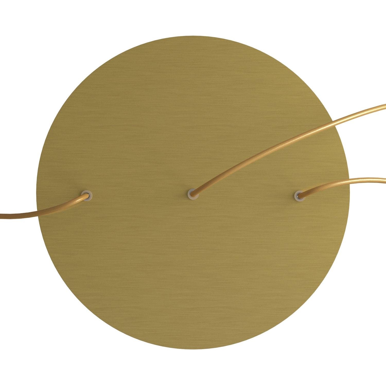 3 Hole in line - EXTRA LARGE Round Ceiling Rose Canopy- 400mm