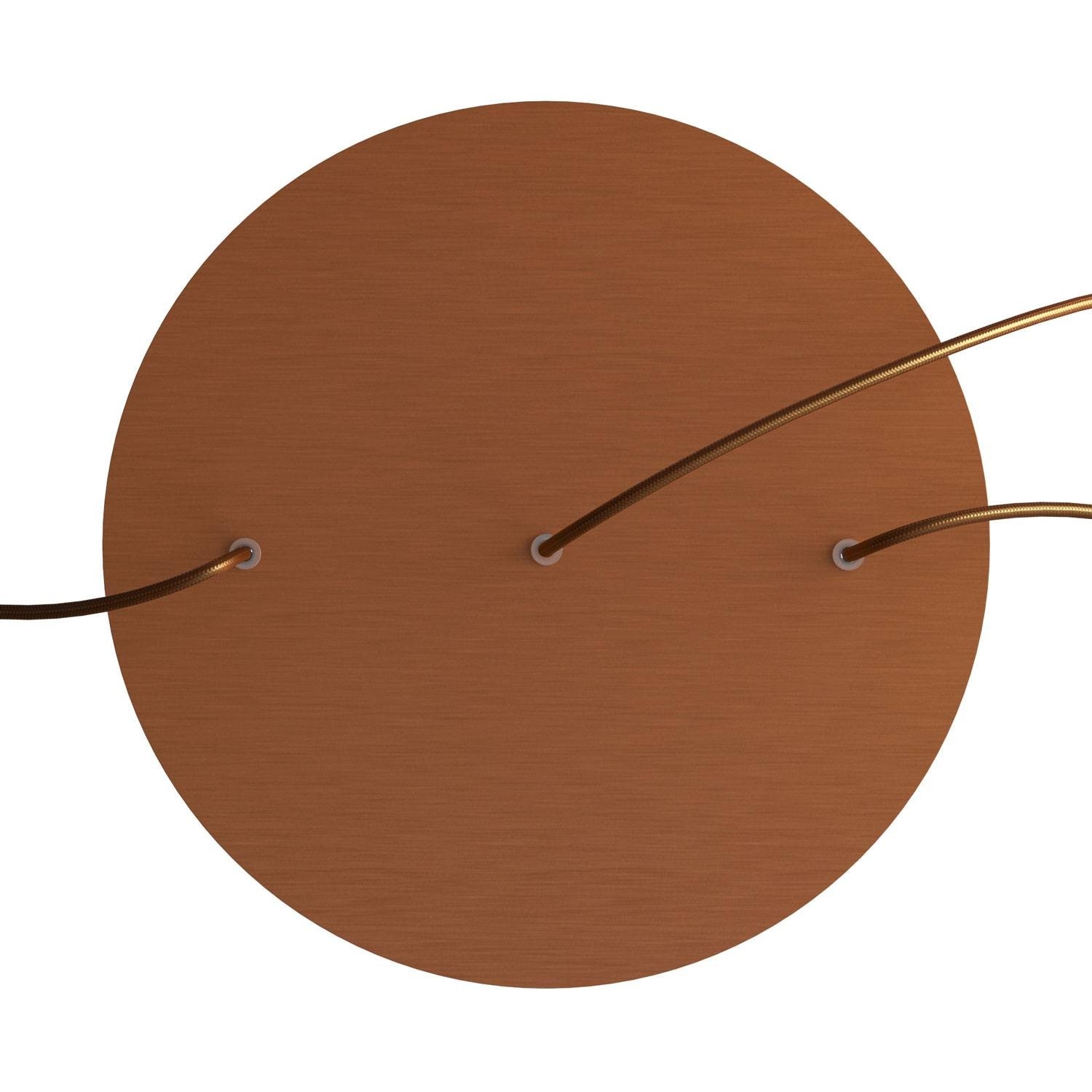 3 Hole in line - EXTRA LARGE Round Ceiling Rose Canopy- 400mm