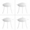 3 Hole in line - EXTRA LARGE Round Ceiling Rose Canopy- 400mm
