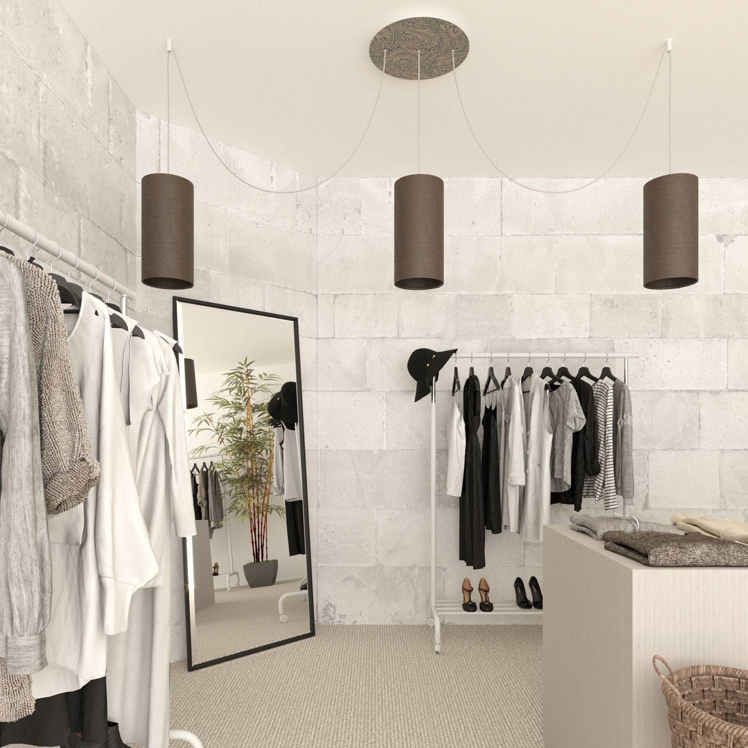 3 Hole in line - EXTRA LARGE Round Ceiling Rose Canopy- 400mm