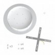 3 Hole in line - EXTRA LARGE Round Ceiling Rose Canopy- 400mm