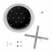 3 Hole in line - EXTRA LARGE Round Ceiling Rose Canopy- 400mm