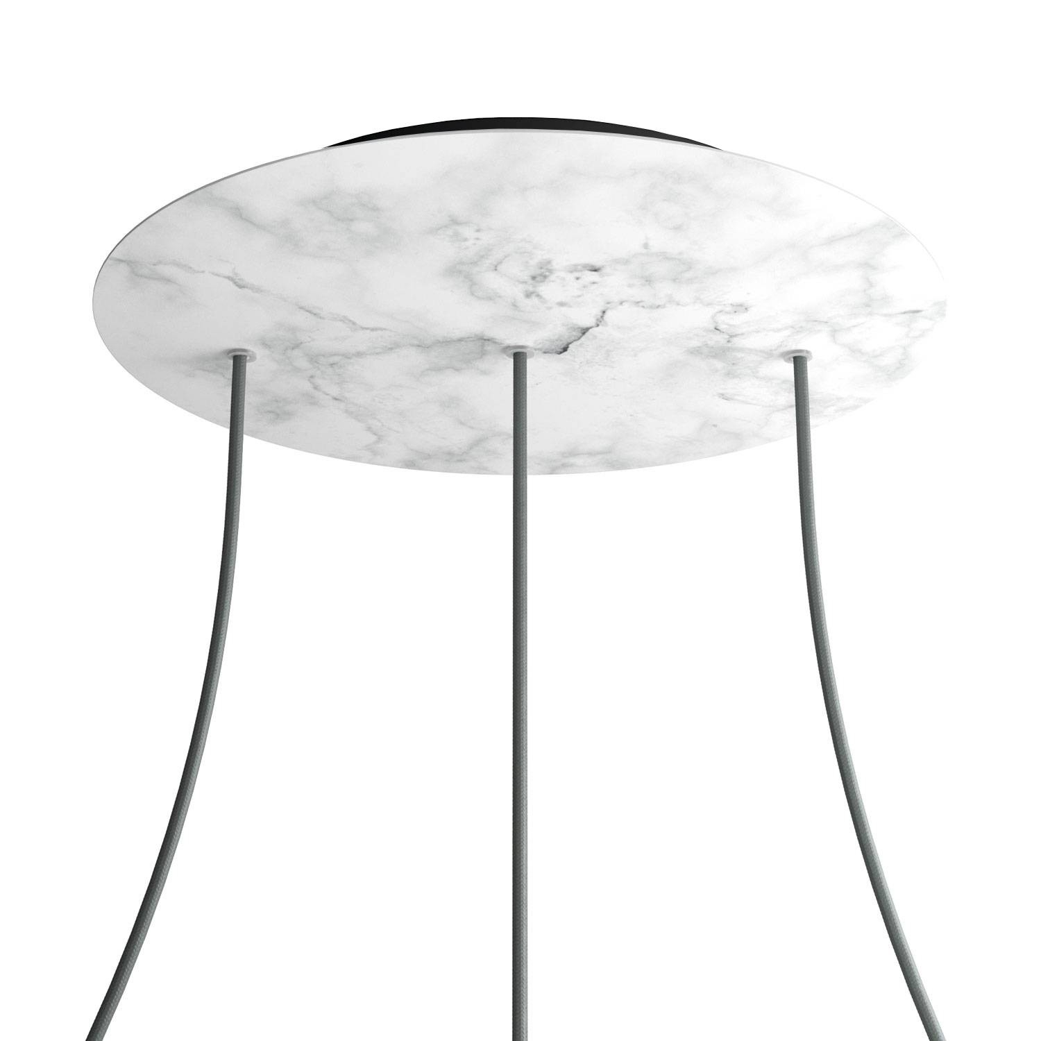 3 Hole in line - EXTRA LARGE Round Ceiling Rose Canopy- 400mm
