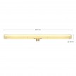 S14d LED linear line tube gold light bulb - 500 mm lenght 8W 2000K dimmable - for Syntax