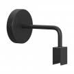 Architectural linear tube wall light with S14d Syntax socket & metal black bend extension pipe