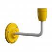 Fermaluce Color, porcelain and metal wall light with bent extension