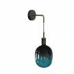 Fermaluce Leather, leather covered wooden wall light with bent extension and pendant lamp holder