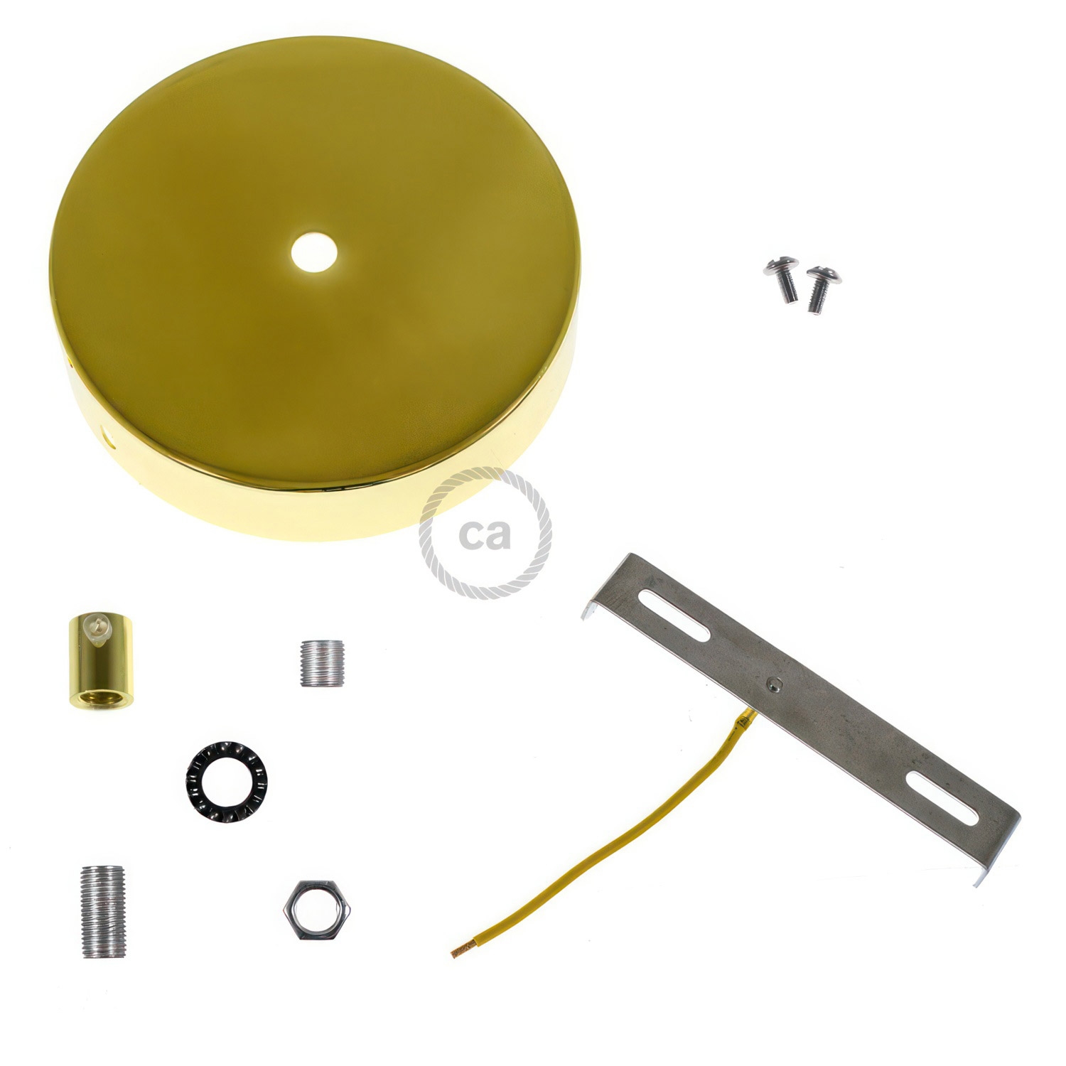 Cylindrical metal ceiling rose kit