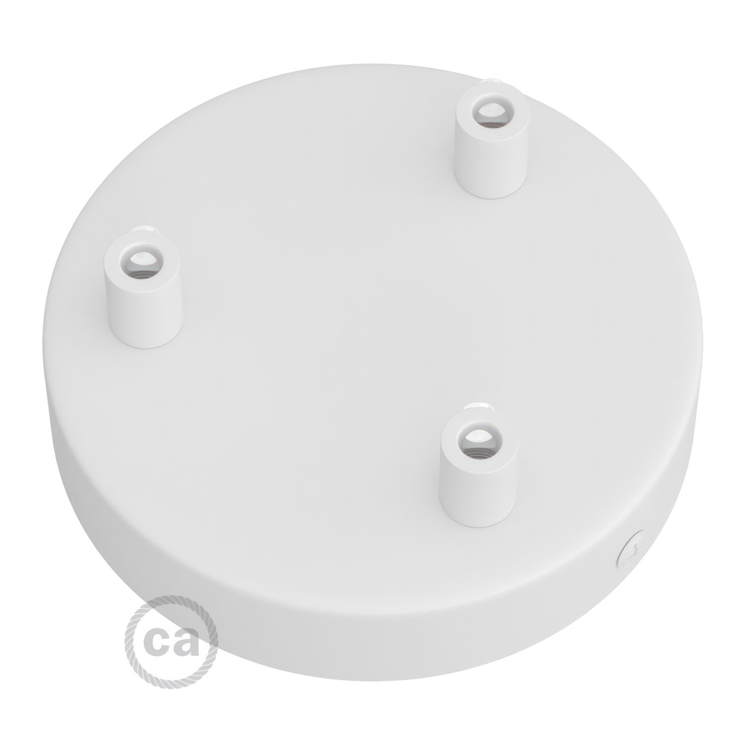 Cylindrical metal 3-hole ceiling rose kit