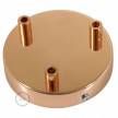 Cylindrical metal 3-hole ceiling rose kit