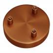 Cylindrical metal 3-hole ceiling rose kit