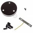 Cylindrical metal 3-hole ceiling rose kit