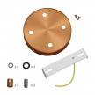 Cylindrical metal 4-hole ceiling rose kit