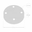 Cylindrical metal 4-hole ceiling rose kit