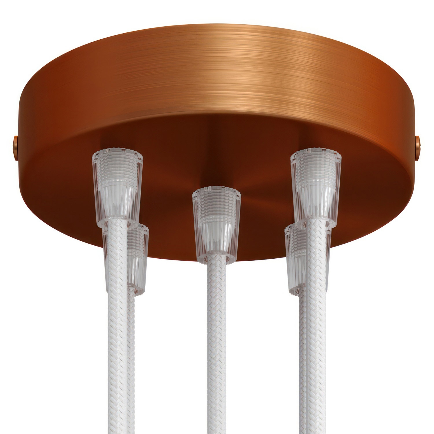 Cylindrical metal 5-hole ceiling rose kit