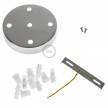 Cylindrical metal 5-hole ceiling rose kit